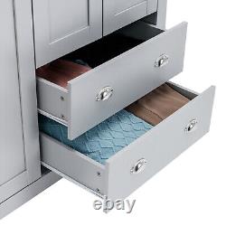 3 Bedroom Furniture Set Chest of Drawers Storage Wardrobe Bedside Cabinet Table