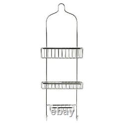 3 Tier Shower Caddy Bathroom Hanging Storage Rack Shelf Stainless Steel Uk New