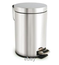 3 pcs RS PRO 3L Chrome Pedal Stainless Steel Waste Bin