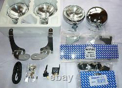 4 Bmw Mini Spot Lights Lamps Wipac Full Kit Stainless Steel S6066 Like Chrome