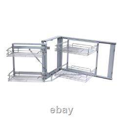 4pcs/set Pull Out Baskets Kitchen Cabinet Drawer Chrome Runners Larder Cupboards