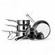 5-piece Stainless Steel Pan Set Glass Lids Suitable For All Hobs Dishwasher Safe