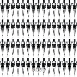 60-Piece Premium Stainless Steel Wine Bottle Stopper Set Elegant Chrome Finish