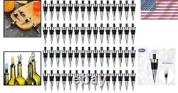 60-Piece Premium Stainless Steel Wine Bottle Stopper Set Elegant Chrome Finish