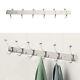 6/6 Hooks Coat Hat Clothes Holder Rack Hook Wall Hanger Stainless Steel Uked