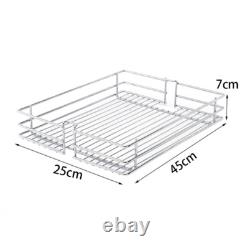 6tier Wire Basket Pull Out Larder Cupboard Cabinet Base Unit Soft Close Chrome