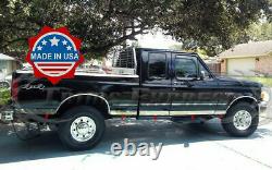 87-96 Ford F-Series Pickup Extended/Super Cab Long Bed Rocker Panel Trim 3 10Pc