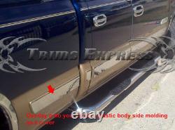 99-02 Chevy Silverado Crew Cab Short Bed Chrome Body Side Molding Trim Overlay