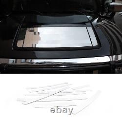 9PCS Chrome Silver Stainless Steel Hood Cover Trim For Hummre H3 2005-2009
