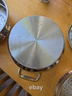 ALL-CLAD 10Double Steamer Pot with 2 Baskets USA Used Once EUC