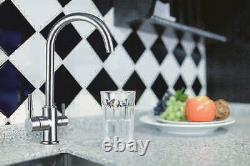 AQUAPHOR 3 Way Tap Water Filter Kitchen Sink Mixer Twin Lever