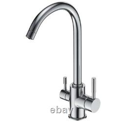 AQUAPHOR 3 Way Tap Water Filter Kitchen Sink Mixer Twin Lever