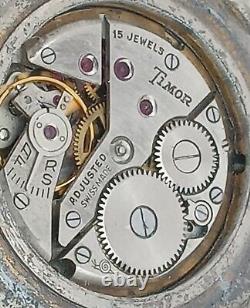 ATP WW2 Steel Timor Officers 17 jewel Military Wrist Watch 1945
