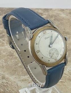 ATP WW2 Steel Timor Officers 17 jewel Military Wrist Watch 1945
