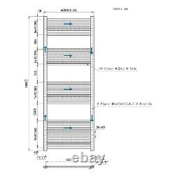 All Sizes Bathroom Straight Curved Vertical Towel Rail Radiator Chrome Black