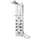 Aluminium Shower Tower Panel With Hand Shower & Massage Jets Rain Column Wall