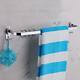 Anti Rust 304 Grade Stainless Steel Folding Towel Rod With Hooks For Bathroom