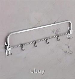 Anti Rust 304 Grade Stainless Steel Folding Towel Rod with Hooks For Bathroom