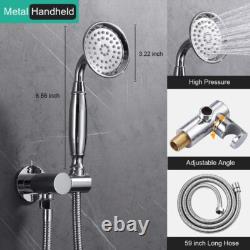 Antique Shower Faucet Set 9'' Rainfall Overhead Shower & Handheld Shower Fixture