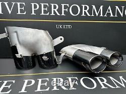 Audi A6 A7 To S6 S7 Stainless Steel Black Chrome Exhaust Tips Conversion 2015-18