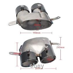 Audi A6 A7 To S6 S7 Stainless Steel Black Chrome Exhaust Tips Conversion 2015-18