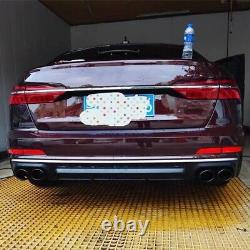 Audi A6 A7 To S6 S7 Stainless Steel Black Chrome Exhaust Tips Conversion 2015-18