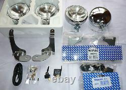 BMW Mini Wipac Stainless Steel Spot Lights Lamp Kit LIKE CHROME no rust issues