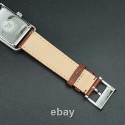 BOXED MINT BURBERRY BU1202 Tank shape small second New Band Square MEN Watch