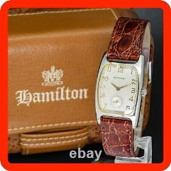 BOXED MINT HAMILTON 6265 BOULTON Small Second Gold Silver Tank Shape Men