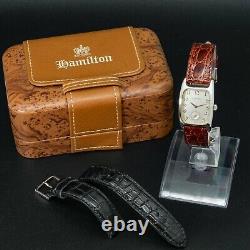 BOXED MINT HAMILTON 6265 BOULTON Small Second Gold Silver Tank Shape Men