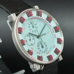 BOXED N-MINT SEIKO SOTTSASS 7T92-0SS0 Sky Blue Chronograph Limited SCEB023 Men