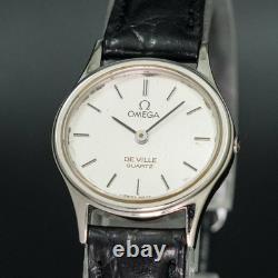 BOXED Vintage1979 OMEGA De Ville Cal. 1353 591.0022 SilverOval Quartz Women Watch
