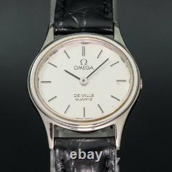BOXED Vintage1979 OMEGA De Ville Cal. 1353 591.0022 SilverOval Quartz Women Watch