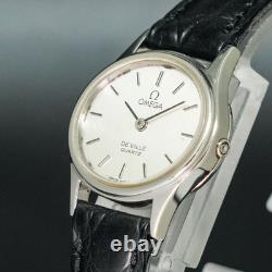 BOXED Vintage1979 OMEGA De Ville Cal. 1353 591.0022 SilverOval Quartz Women Watch