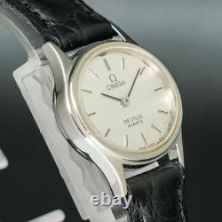 BOXED Vintage1979 OMEGA De Ville Cal. 1353 591.0022 SilverOval Quartz Women Watch