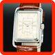 Burberry Bu1202 Tank Shape Small Second Silver Square Men Watch