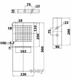 Bathroom Large Fixed Drencher Shower Head Stainless Steel Wall Mounted Chrome