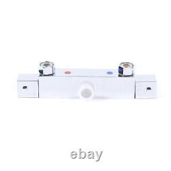 Bathroom Thermostatic Exposed Shower Mixer Rain Bath 12 Large Square Set Chrome