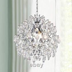 Bestier Black Modern Pendant Chandelier Crystal Raindrop Lighting Ceiling Light