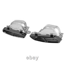 Black Chrome 2pcs Quad Exhaust Tips Stainless Steel Fit For MercedesAMG A45 W176