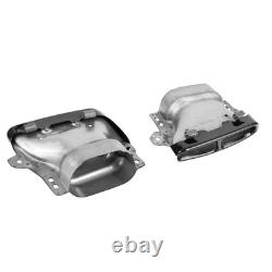 Black Chrome 2pcs Quad Exhaust Tips Stainless Steel Fit For MercedesAMG A45 W176