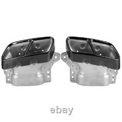 Black Chrome 2pcs Quad Exhaust Tips Stainless Steel Fit For MercedesAMG A45 W176