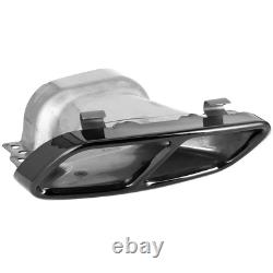 Black Chrome 2pcs Quad Exhaust Tips Stainless Steel Fit For MercedesAMG A45 W176