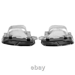 Black Chrome 2pcs Quad Exhaust Tips Stainless Steel Fit For MercedesAMG A45 W176