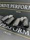Black Chrome Exhaust Tailpipe Tips Porsche Macan 2.0t 95b 2014-2018 Stainless