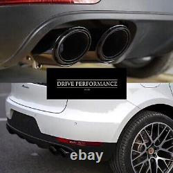 Black Chrome Exhaust Tailpipe Tips Porsche Macan 2.0T 95B 2014-2018 Stainless