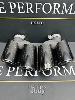 Black Chrome Exhaust Tailpipe Tips Porsche Macan 2.0T 95B 2014-2018 Stainless