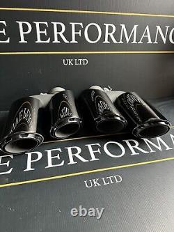 Black Chrome Exhaust Tailpipe Tips Porsche Macan 2.0T 95B 2019-2021 Stainless