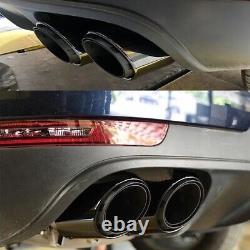 Black Chrome Exhaust Tailpipe Tips Porsche Macan 2.0T 95B 2019-2021 Stainless