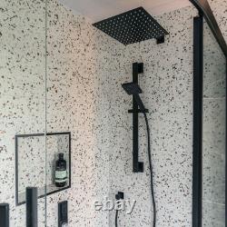 Black Square 300mm Fixed Shower Head